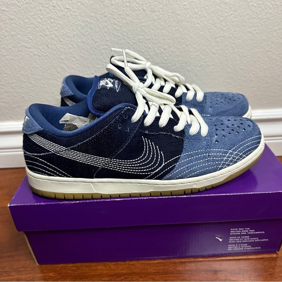 Nike SB Dunk Low Denim Sashiko Size 10.5 - Picture 1 of 12